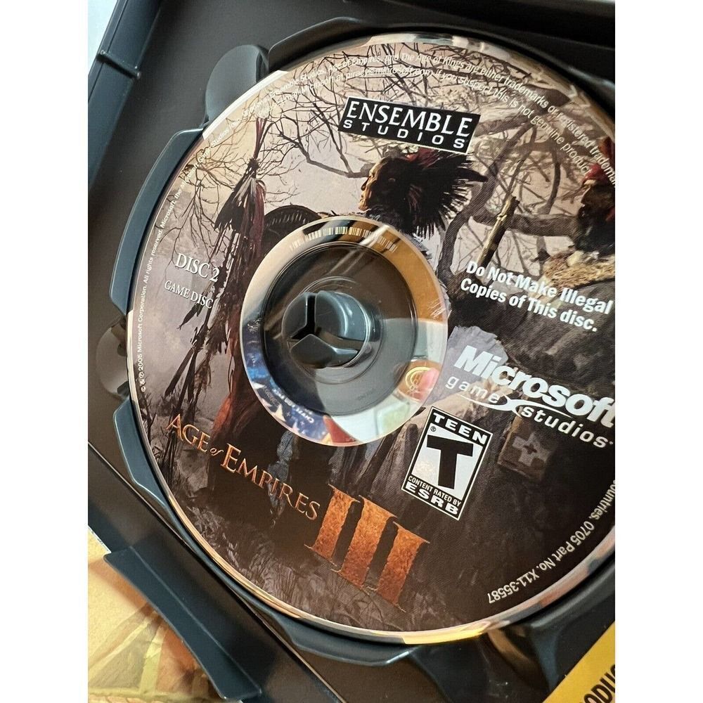 Age of Empires 3 III PC CD Microsoft 3 Discs Manual 2005 - Picture 9 of 10